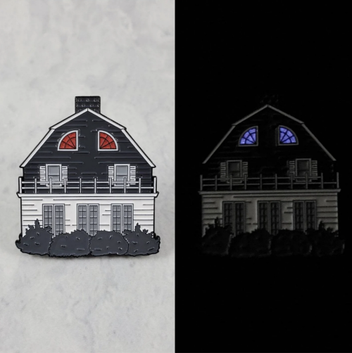 Amityville Horror House Glow in the Dark Pin from DwindlingHourglass