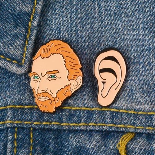 hugtheteadrinkthekitten: i-come-in-chaos:  wheretogetit: Van Gogh & His Missing Ear Enamel Pins 