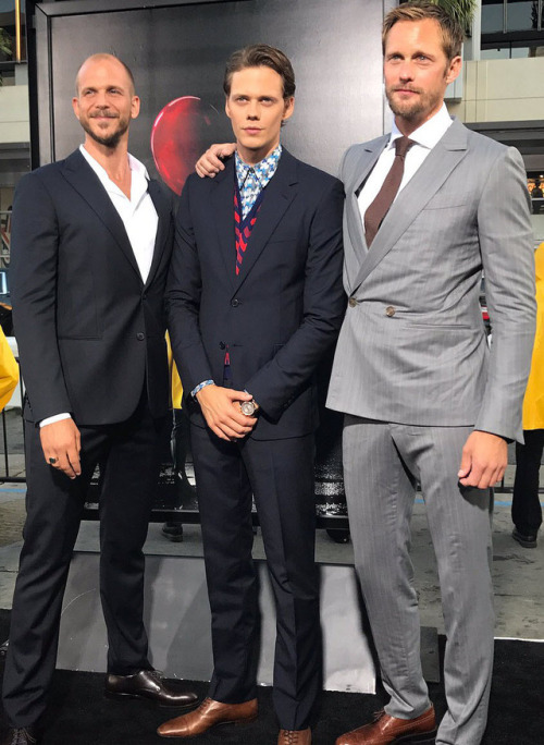 Bill, Gustaf And Alex (Swedens #1 Goofball :-P) At The LA Premiere Of IT (September 5, 2017, California).