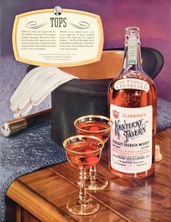 goshyesvintageads:  Glenmore Distillery Co, 1936