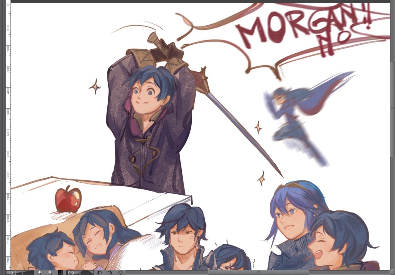 hanromi: Some fire emblem awakening doodles, their siblings support conversation