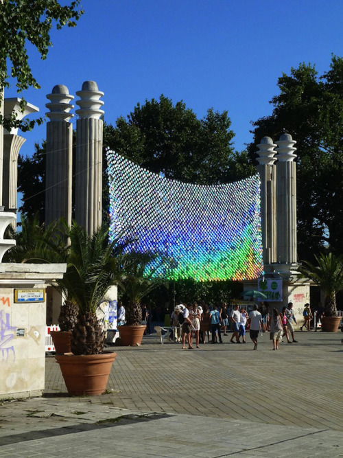 DESIGN: Installation Made of 6,000 CDs by Ignatov Architects  Despite CDs being more or less a thing