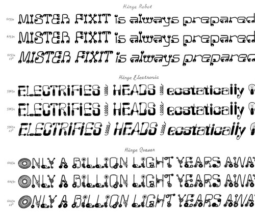 Mike Hinge, type faces, 1971, Alphabet Thesaurus Vol. 3, A Treasury of Letter Design. Photo-Letterin