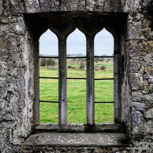 A medieval vista…..Triple ogee window at Ross Errily Friary, Co GalwaySource