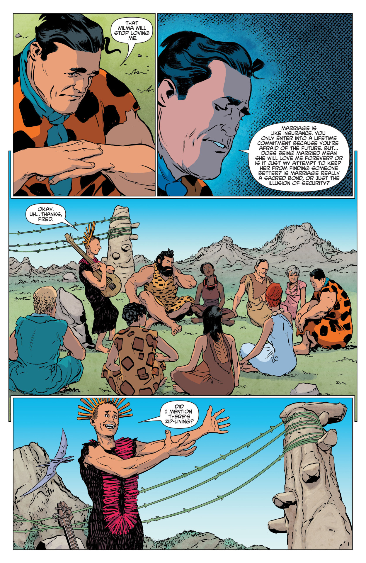 Fred Flintstone on the dangers of matrimonyYeah, I don’t think giving the anxious,