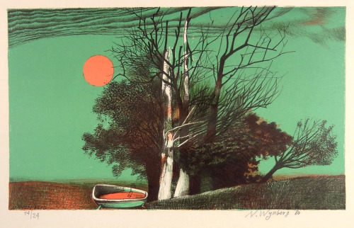 Nicolaas Wijnberg - color lithograph, 1980.