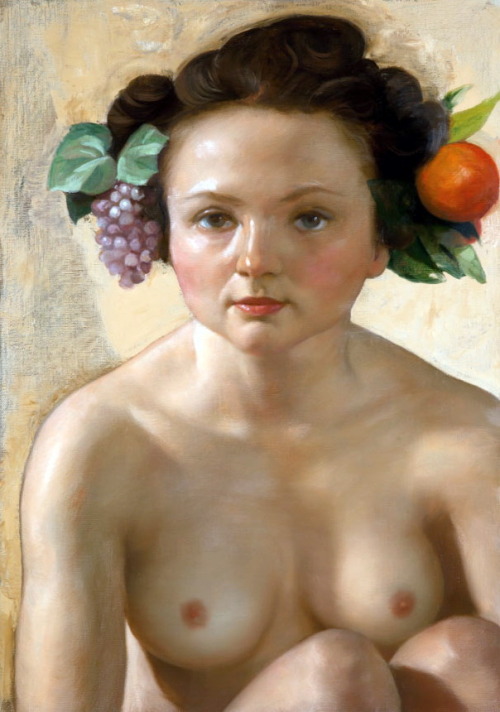 podsteklom:Лидия. 2013. Джон Каррен (1962 г.р.)John Currin (B. 1962). LYDIAN. 2013
