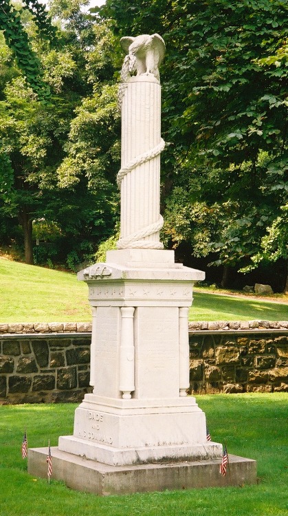 Gravestone, Cemetery, United States Military Academy, West Point, New York, 2004.The pillar with an 