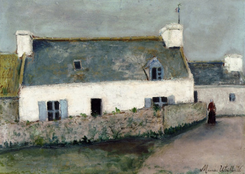 Farm on L'Ile d'Ouessant (Finistere), Maurice UtrilloMedium: oil,panel