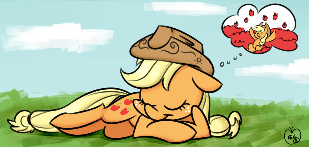 dysfunctionalequestria:Sleepy applehorse by NotEnoughApples &lt;3