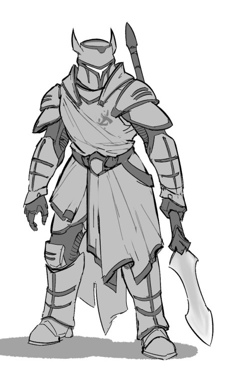 w-intermute:Lady Sentinel warrior sketchidk