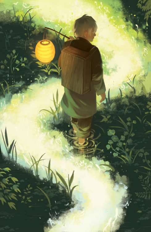 repecca:Don’t stare at it…the glow is deadly to the eyes. Mushishi print I’ll have at AX! 