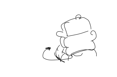 Dipper faces away from the viewer