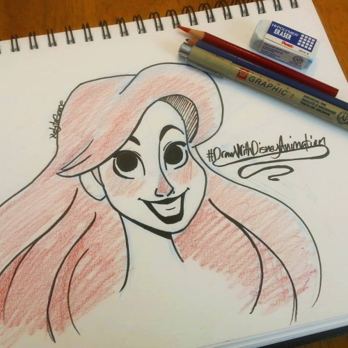 #drawwithdisneyanimation #waltdisneyanimationstudios #thelittlemermaid #ariel #practice #sketch #art