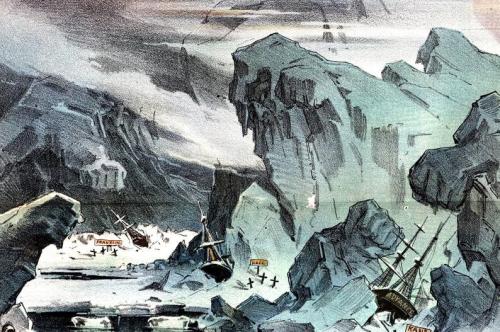 parhelium:1882 Puck Lithograph of “The Moloch of Arctic Discovery” - The Lost Sir John Franklin Arct