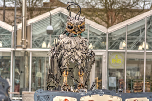  Mechanical Owl. Photos i took at La Roche Sur Yon, Place Napoleon, France. This is one of the mecha