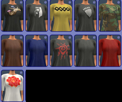 creesims: @mdpthatsme AF Overhang Shirt with 11 textures from basegame outfitsNot Repository because