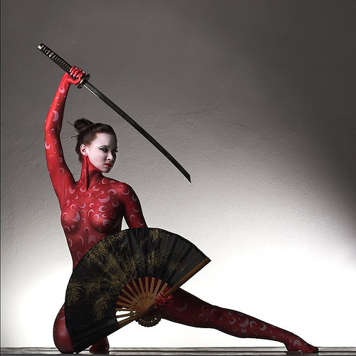 passionofcapecod:  Sexy Samurai Body PaintHappy International Woman’s Day! 