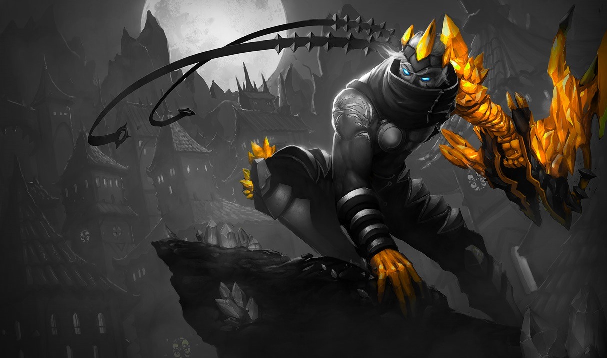 Monochromatic Splash Art: Blight Crystal Varus by AODRG 