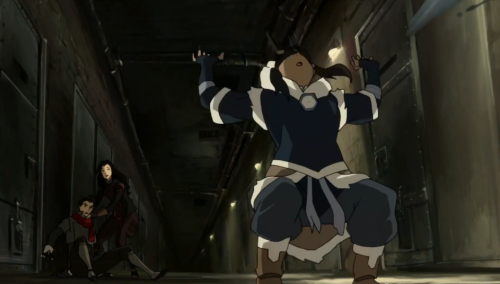 theigdemon:  julstehcheekan:  mybibabies:  the mighty korra defending her love interests  And here we see the mysterious bisexual defending her mate from any harm.  This commentary is gold.