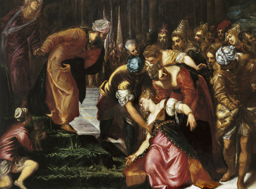 artist-tintoretto: Esther before Ahasuerus, 1548, TintorettoMedium: oil,canvas
