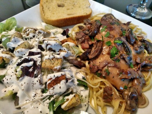 Sunday lunch I made for a good friend&hellip;Chicken Marsala!!! Soooo good!!!