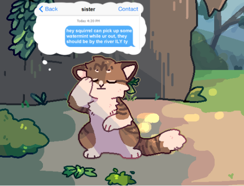 Ya ever think about those telepathic powers between Squirrel and Leaf (Credit to a curiouscat anon f
