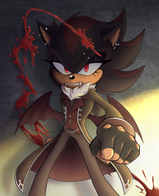 Vampire Shadow the hedgehog Hiku - Illustrations ART street