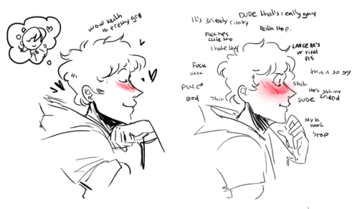kitsunezakuro: TFW u yell gay at ur crush 1/? part 2  so this started out as lance doodles&hell
