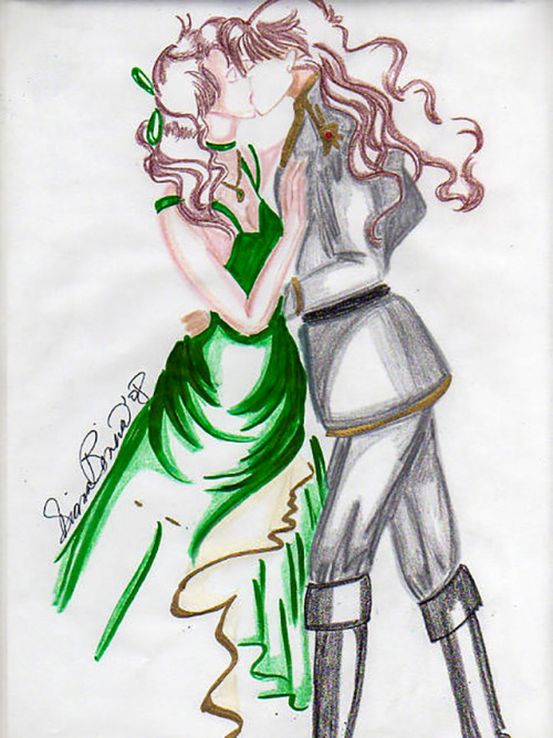 shadowsphere21: From the Archives: This is a romantic portrait of Nephrite and Princess Jupiter titl