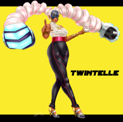 speedyssketchbook: Commission for bucchathetank on deviantart.  Twintelle seems to be popular. She’s fun to work with, though that hair is difficult…  Fun though!  ;9