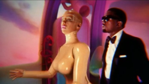 d4ytim3:Amber Rose for Kanye West’s unreleased Robocop video. directed by Hype Williams