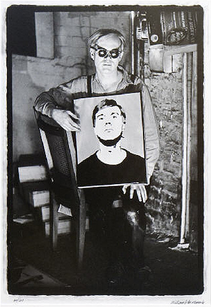 dimshapes: John William Kennedy Andy Warhol Sitting with Self Portrait SB.