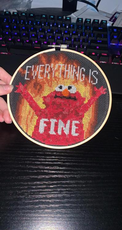 crossstitchworld:  Second finish of 2022 and i’m in love with how it turned out. I have also learned that i don’t mind stitching on black aida. I put off many patterns because i was scared but it’s honestly not terrible by  bmshock