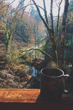 fairyhaired:  manofthursday:  Morning coffee on the porch  Beautiful! 