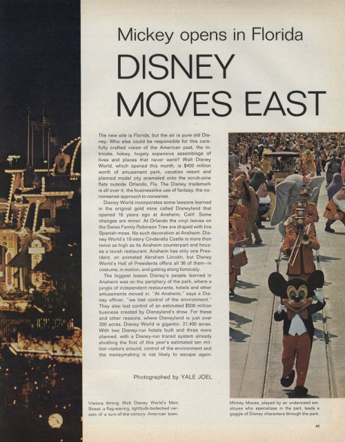 Disney World OpensLife, October 15, 1971