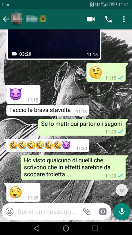 Conversazione tra il mio Cornuto e la sua dolce troia ( cioè io ) &hellip; S