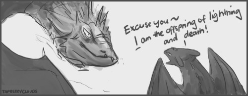 dumbledorethedragonborn:  rageomega:  tapestryclouds:  Behold, a Smaug and Toothless sass-off!  Based on this beautiful interview.   dumbledorethedragonborn  Omfg