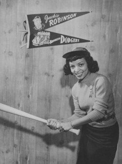 classicladiesofcolor:Publicity still of Ruby Dee for The Jackie Robinson Story (1950)