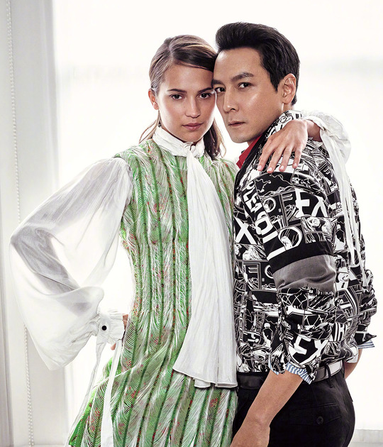 joewright:  Alicia Vikander &amp; Daniel Wu by Mark Seliger for Vogue China,