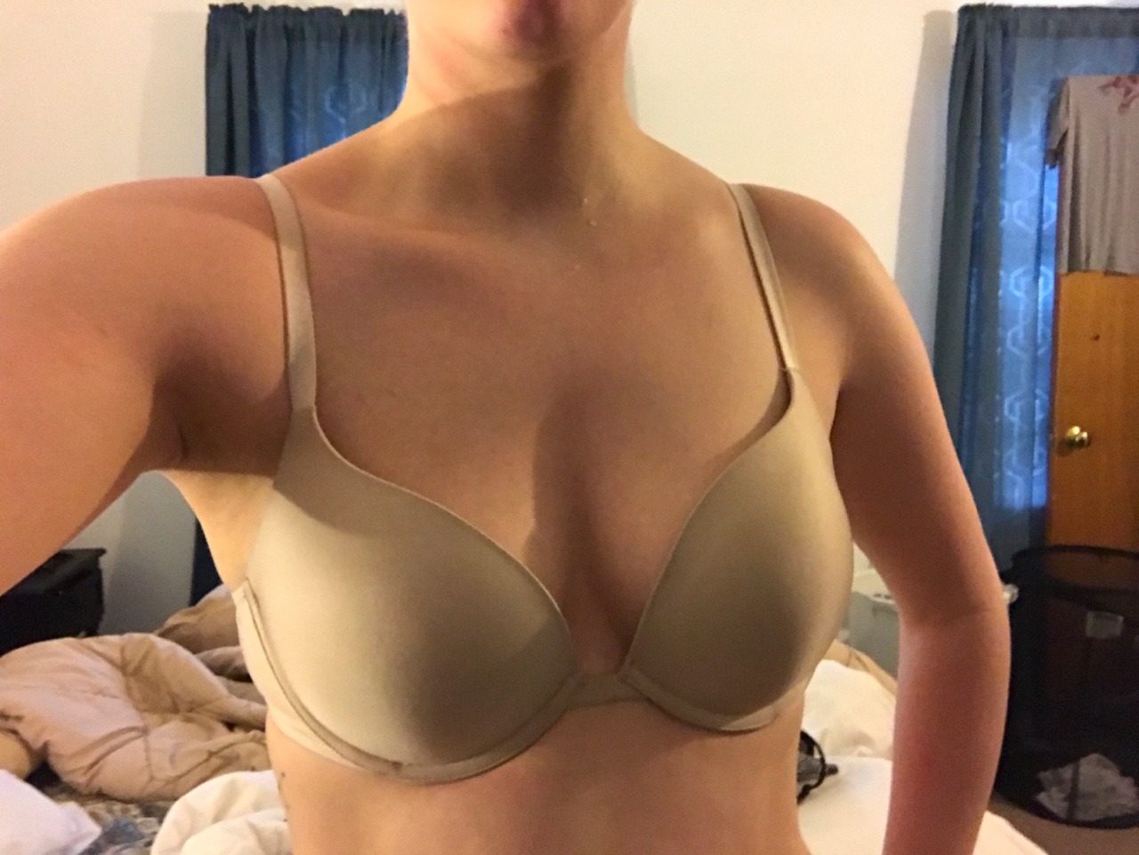 LETS TALK ABOUT TITTIES.  My bra size is between a 36C and a 34DD.  The number means