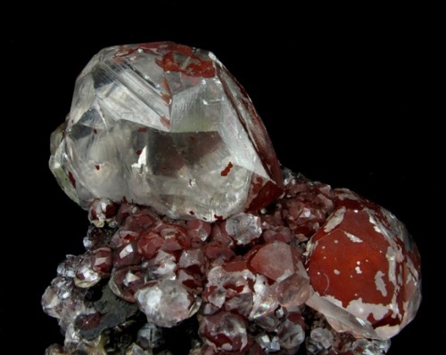 Calcite coated with Hematite - Tsumeb Mine, Namibia
