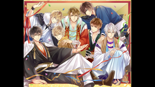 dealwithwarlords: daeva-agas: JP election winner Nobubu bonus CG + Top 7 lords group CG Nobu keeps o