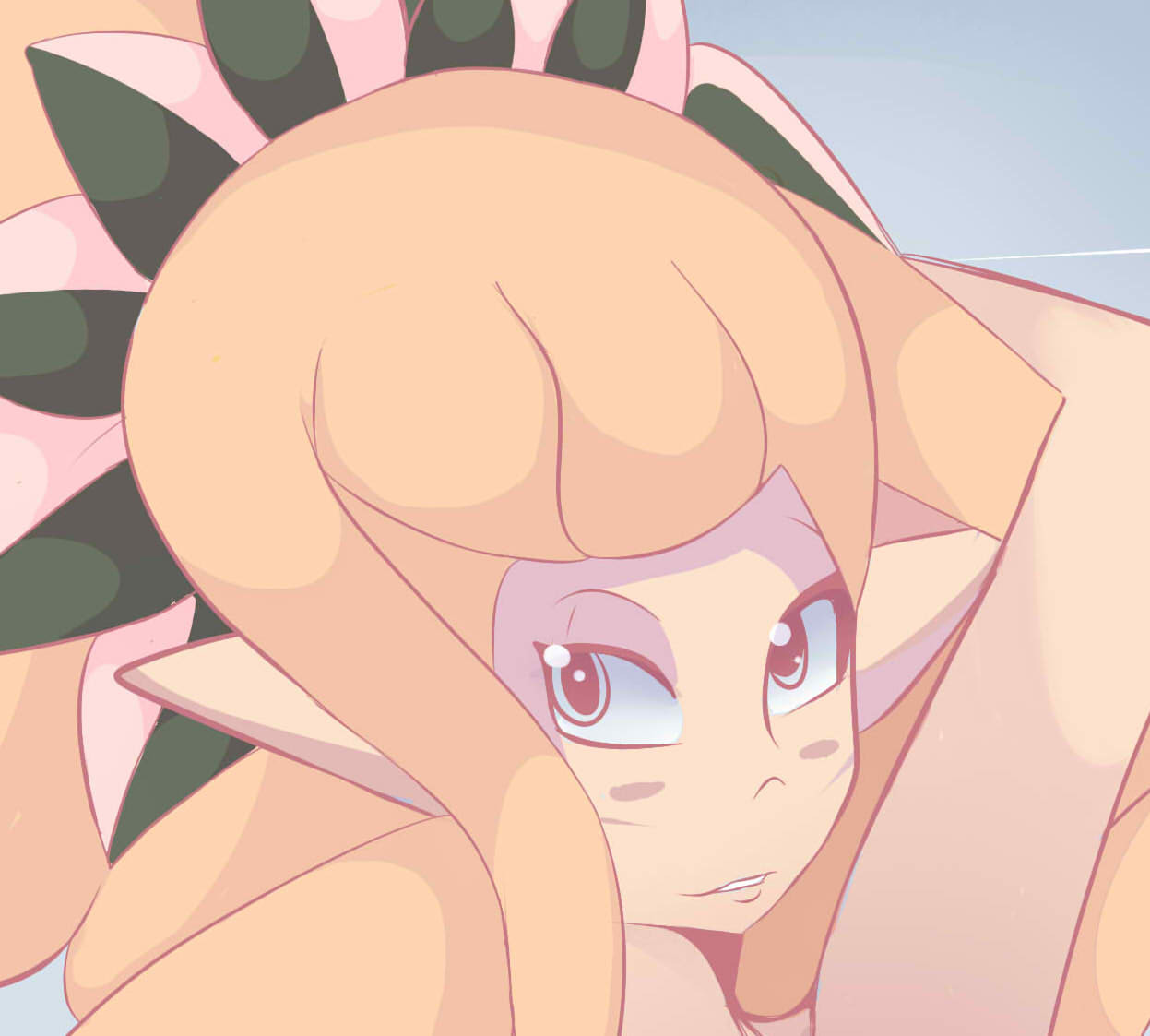 Sketch I decided to try to make into something (random elf bikini I guess) .  Pretty