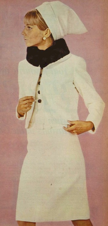 mid-centurylove: Dress, jacket and matching turban by Lanvin, 1966