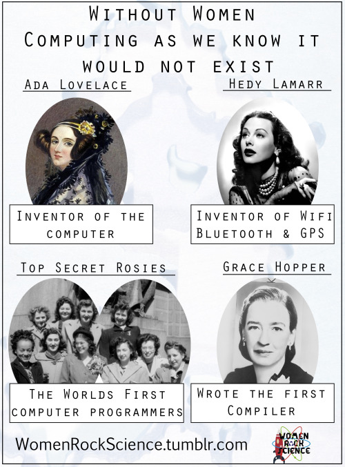 acoolgeoduck: frezned: drziggystardust: blackfemalecoders: “Without Women, Computing as We Kno