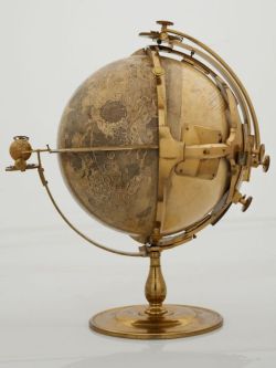 delicatuscii-wasbella102: Moon globe was made by the artist John Russell in 1797. British Library   Interesting fun fact for any of you wondering why only one side is illustrated.  The Moon is gravitationally locked with the Earth.  This means that