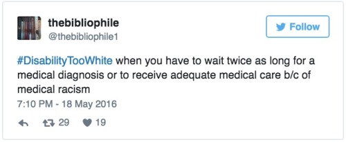 rampyourvoice: dailydot: #DisabilityTooWhite calls out media for not depicting disabled POC Visibi