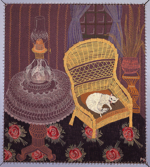 Victoriana    -     Mariska Karasz , 1945-47.Hungarian-American , 1898-1960Multicolored embroidery w