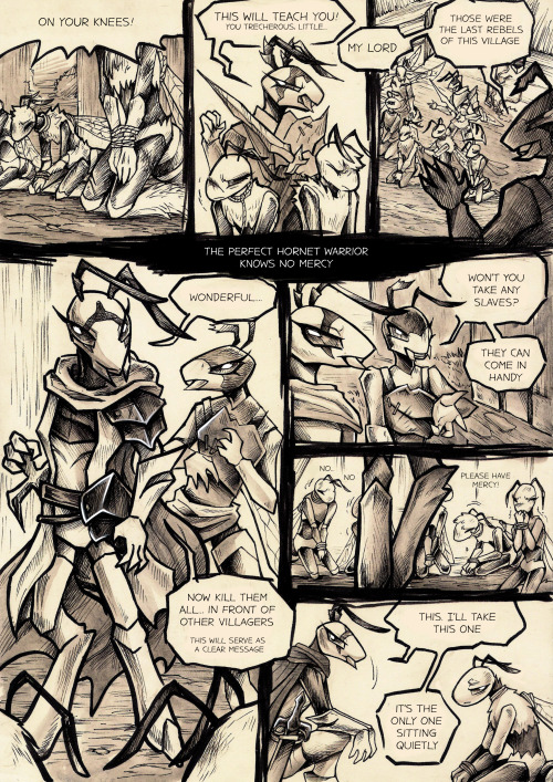 ailishon:“ Dance of the Hornet” Another comic story! This time about ferocious hornets~! There were times in Allifera Kingdom where hornets were ruling those lands. Being very strict and mercyless they forced other people to work for them. A lot